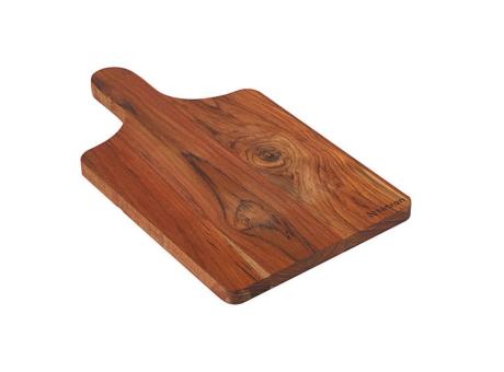 Imagen de TABLA DE CORTAR DE MADERA TECA CON MANGO 31X18X1,2CM R. 391.006.M00 NITRON