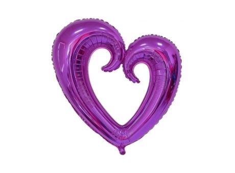 GLOBO CORAZON (56X60.5CM) PURPURA