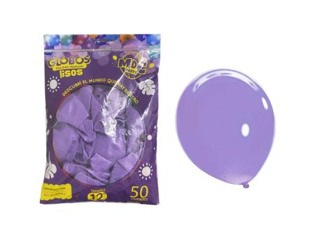 GLOBOS MDC LILA CL. 12\\" CM02459 X50