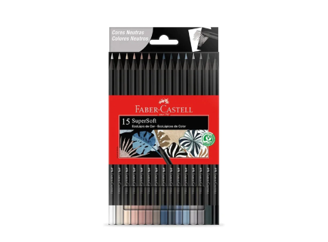 Imagen de ECOLAPICES DE COLORES NEUTROS SUPERSOFT FABER CASTELL 15PCS