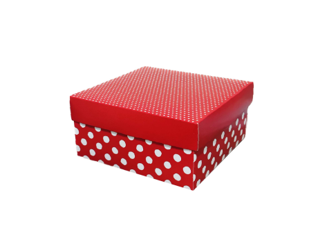 Imagen miniatura de CAJA CUADRADA PQ 21003 MOTA ROJO EST 04