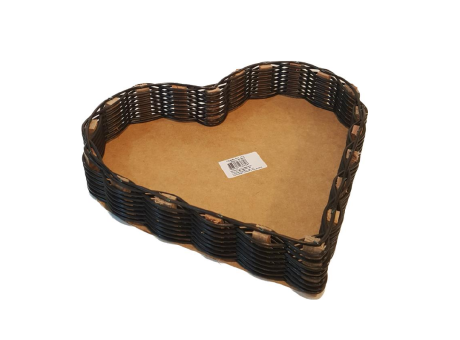 CESTA DE FIBRA SINTETICA CORAZON TABACO 5X33X30