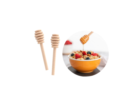 Imagen miniatura de CUCHARA DE MADERA PARA MIEL 2P (11CM)