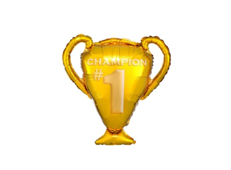 Imagen de GLOBO COPA \"CHAMPION #1\" (61X65CM) DORADO