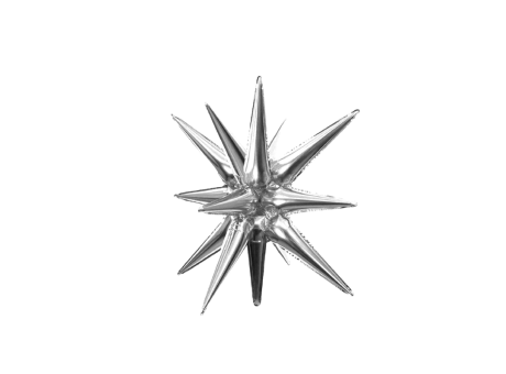 GLOBO PLAST.ESTRELLA 28\\" PLATA A1578 X1