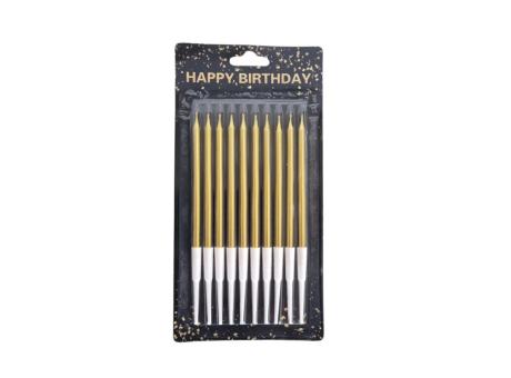 VELAS FINITAS 14CM ORO CM02036 X10