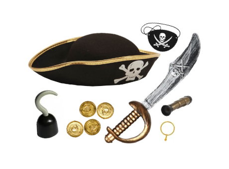 Imagen miniatura de KIT PIRATA C/ ACCES SOMBRERO A1688 X7