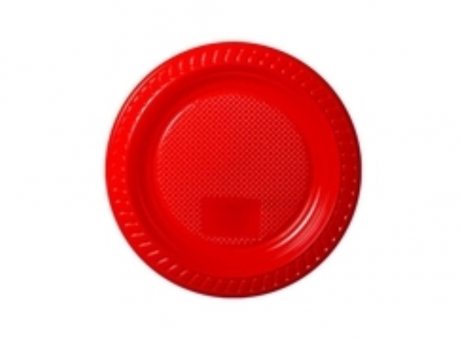 Imagen de PLATO PLAST. COPOBRAS C/ 10 UN PS-15 CM ROJO