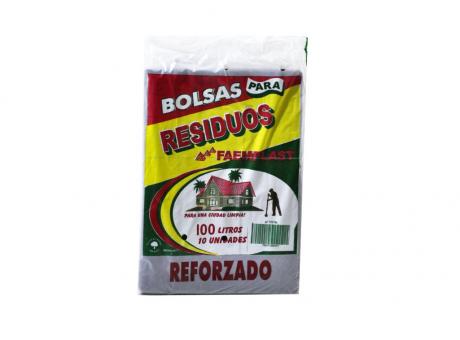 FP BOLSA BASURA REFORZADO 100 LTS 58X85X35 10 HJS -