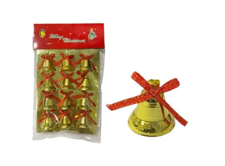 ADORNO CAMPANA DORADO，PLATEADO 2.5*2.5CM 53461