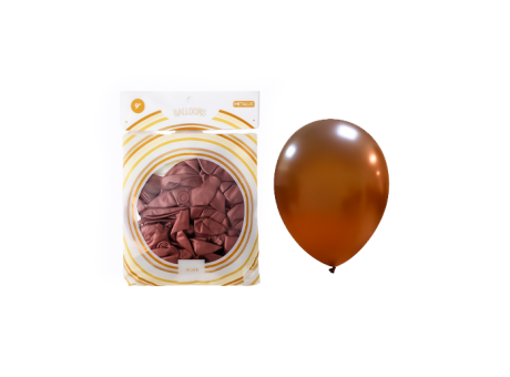 GLOBOS LATEX Nro.9 METALIZADO 25P MARRON