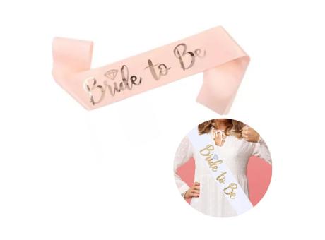 BANDA CRUZADA BRIDE TO BE ROSADO