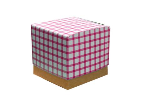 CAJITA DE PAPEL CUBO ROSADO