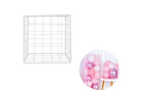 CAJA DE REJILLA PARA GLOBO 14P (29.5X29.5CM) BLANCO