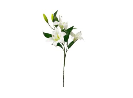 Imagen miniatura de FLOR ARTIFICIAL LIRIO (75CM) BLANCO