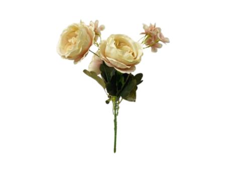 FLOR ARTIFICIAL ROSA (30CM) BLANCO/ROSADO