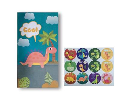 BOLSA PAPEL BRONTOSAURUS 12P (24X13X8CM) CON CALCOMANIA