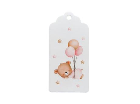 ETIQUETA OSITO ROSADO 10P (5X10CM) BLANCO