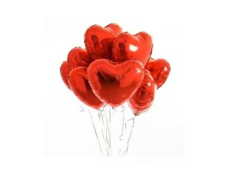 SET GLOBO PLAST. CORAZON 18'' A1045 X8