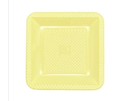 PLATO FORFEST FORFEST  CUADRADO 15CM AMARILLO CANDYX50 PQYAM-15