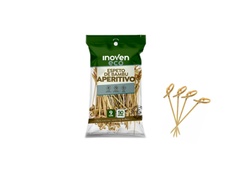 PALITO BAMBU 09CM APERITIVO VERDE 50UN