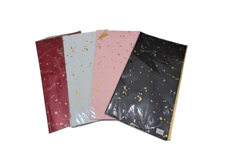 PAPEL P/REGALO LOVE  ORO 58X58 (20 UNIDADES) 4 COLORES PDR-ORO