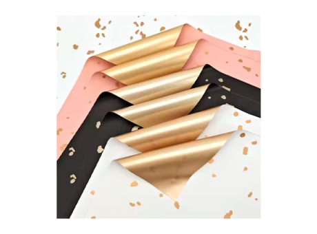 PAPEL P/REGALO LOVE  ORO 58X58 (20 UNIDADES) 5 COLORES PDR-ORO