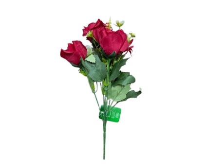 FLOR ARTIFICIAL ROSA (30CM) ROJO