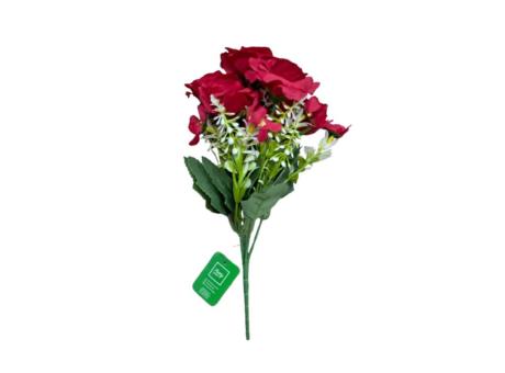 FLOR ARTIFICIAL ROSA (30CM) ROJO