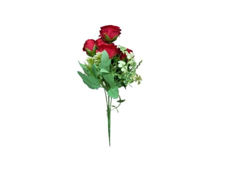 FLOR ARTIFICIAL ROSA (30CM) ROJO