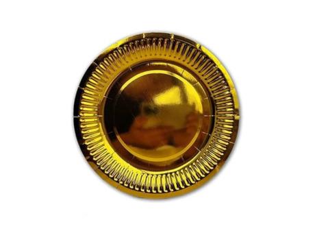 PLATO CARTON METAL DORADO 9\" A1125 X10
