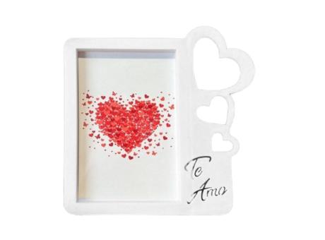 PORTA RETRATO TE AMO (17X16CM) BLANCO