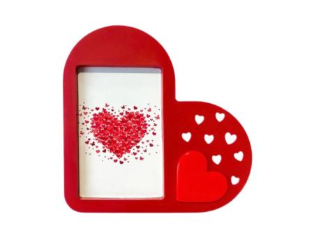 PORTA RETRATO CORAZON (22X19CM) ROJO