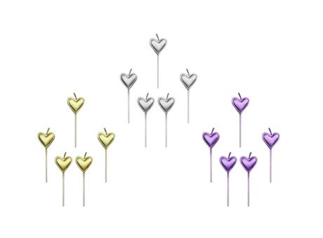 VELA DIS. CORAZON COLOR A1423 X5