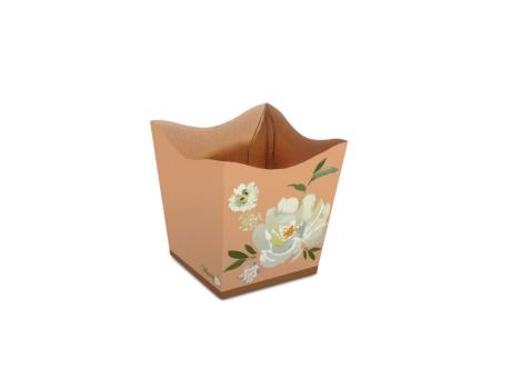 CACHEPOT PQ POTE 11 12 DECOR MAGNOLIA FLOR BEIGE