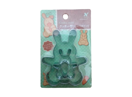MOLDE PARA GALLETA CONEJO 3P (9X7.5/5X4/2.5X1.2CM) INOX.