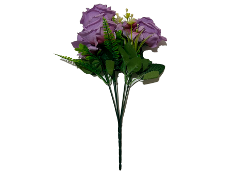 FLOR ARTIFICIAL ROSA (30CM) PURPURA
