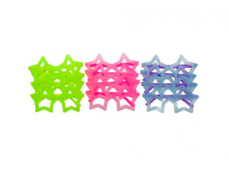 LENTE ESTRELLA 12P COLORES TRANSP.