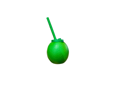 VASO PLAST 300ML C/PAJITA LIMON INJETEM