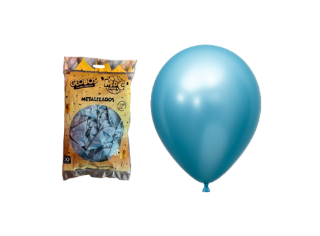 GLOBO MDC METEAL CELESTE 12'' CM07264 X50