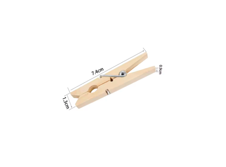 Imagen de PINZAS DE ROPA MADERA 24 PZS E-1622XS