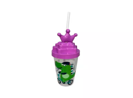 Imagen miniatura de VASO PLASTICO INFANTIL DINO 400 ML CY-1049A-11E