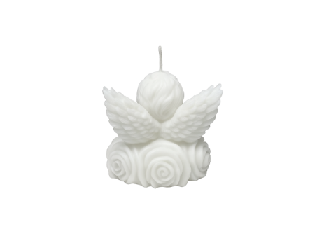 Imagen de VELA ANGEL GRANDE SOBRE FLORES