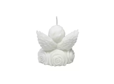 Imagen miniatura de VELA ANGEL GRANDE SOBRE FLORES