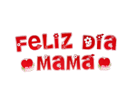 BANDERINES FELIZ DIA MAMA (18X15CM/3M) ROJO/BLANCO