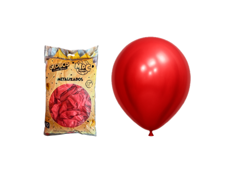 GLOBO MDC METAL ROJO 12\" CMO7264 X50