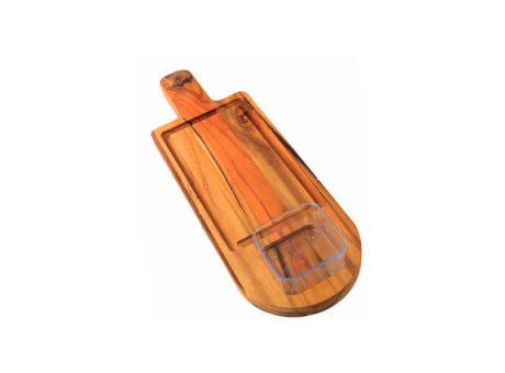 TABLA DE SERVIR DE TECA CON MANGO Y 1 RECIPIENTE 689.004.M00 NITRON