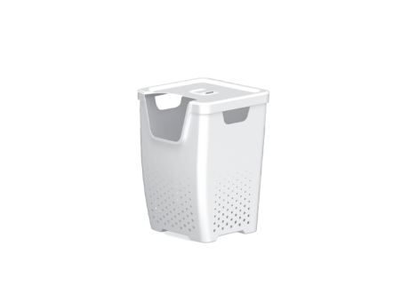 Imagen miniatura de CESTO PARA LA ROPA SUCIA APILABLE - BLANCO 43,8 L 552004002 NITRON