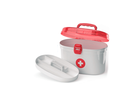Imagen miniatura de ESTUCHE MÉDICO OVALADO CON BANDEJA - ROJO 4.4L 202006009 NITRON