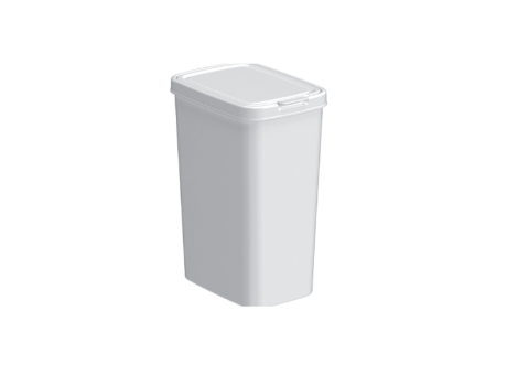 Imagen miniatura de PAPELERA PLANA CON CLICK - BLANCO 12L 398004002 NITRON